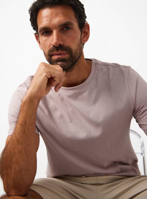 Light Pink Pure Cotton Regular Fit T-Shirt XXXXL